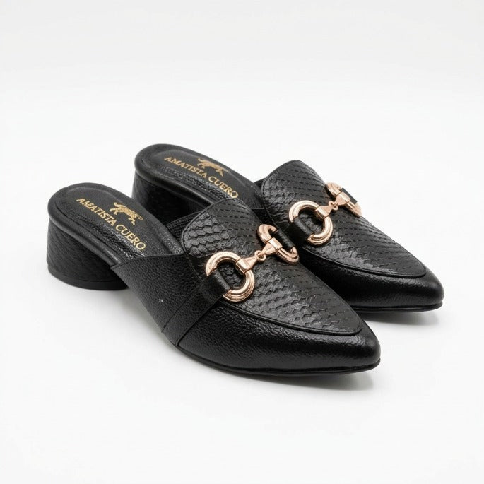 MULE X FOLIA EN CUERO